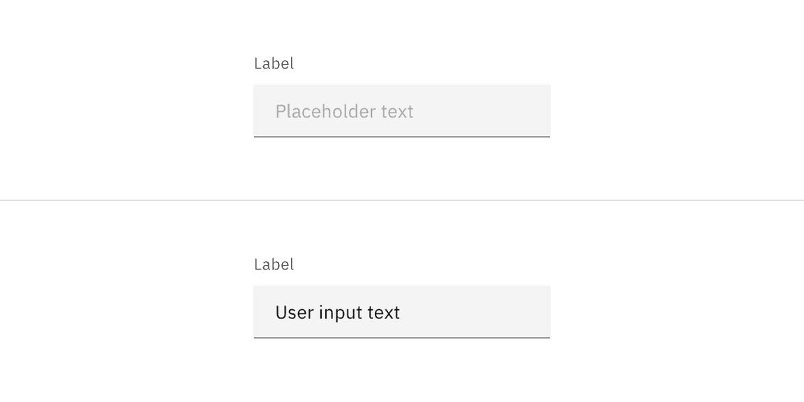 text input states