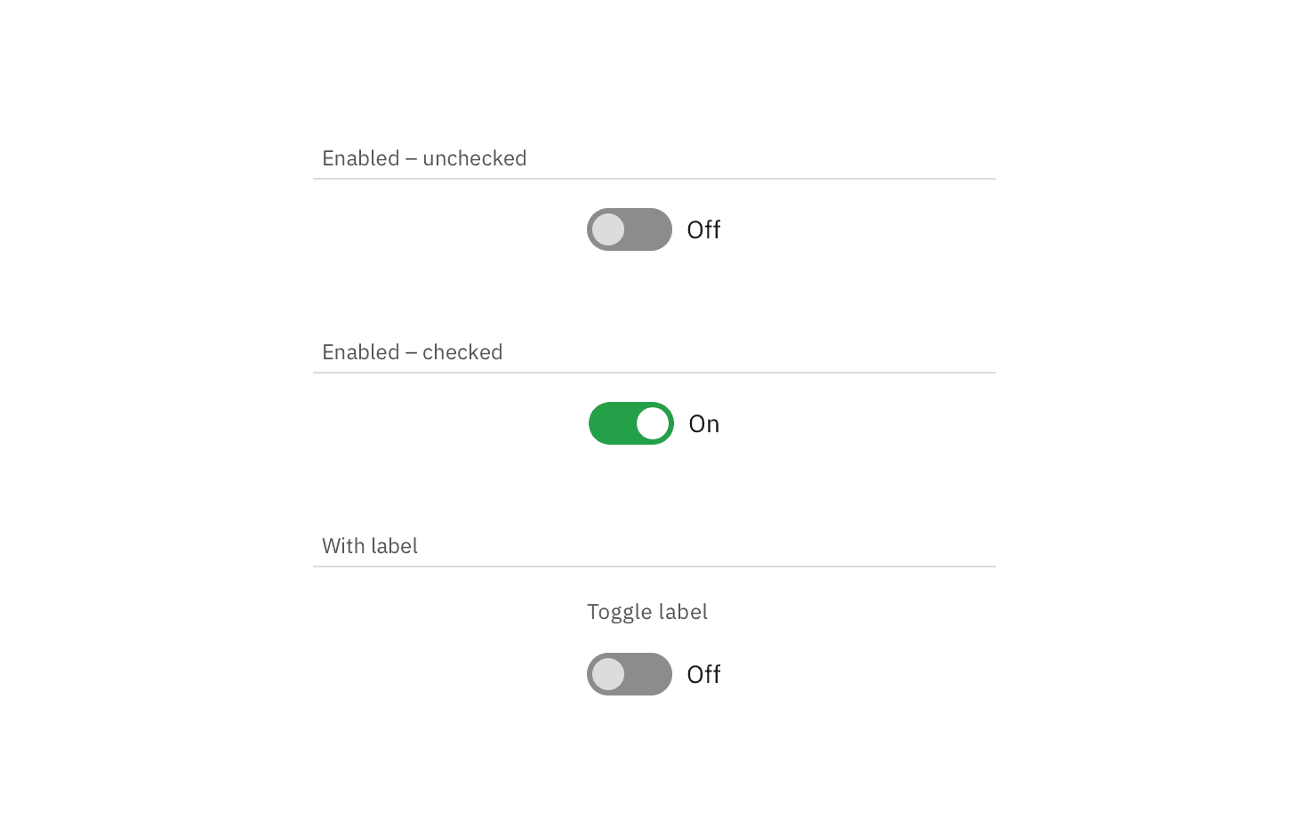 Toggle – Carbon Design System