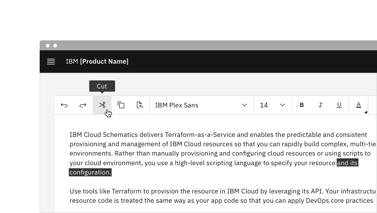 Text toolbars – Carbon Design System