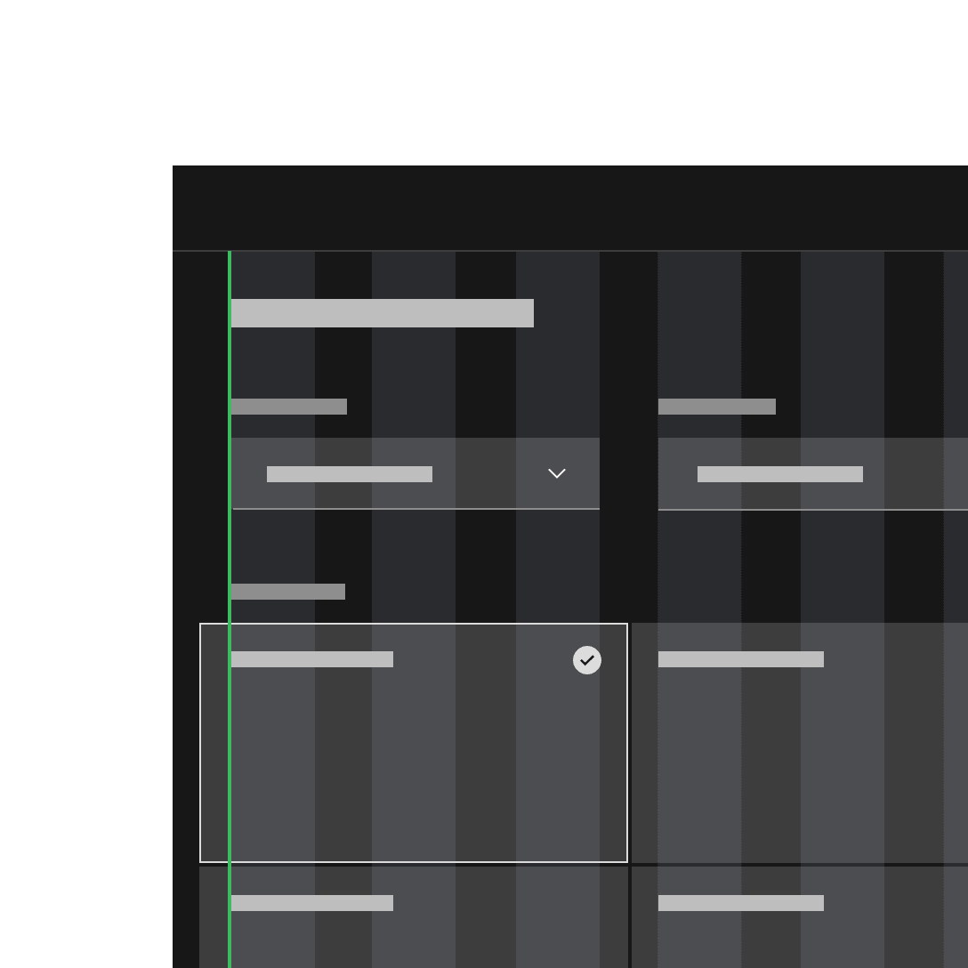 Do apply different grid modes to different components (like input fields with labels and tiles).