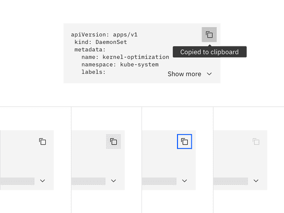 Code snippet – Carbon Design System