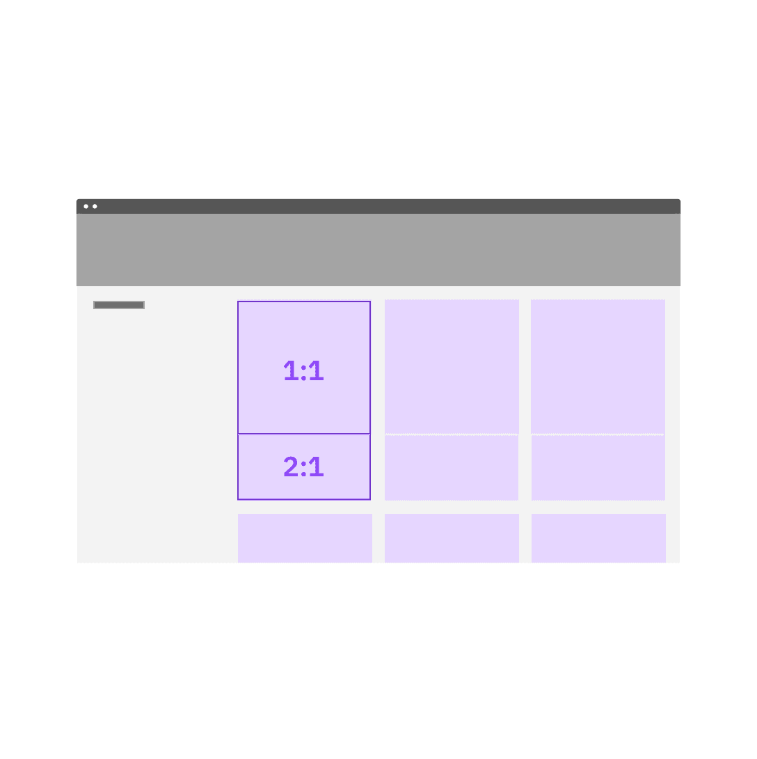 When combining tiles, or tiles and images, do give each a designated aspect ratio.
