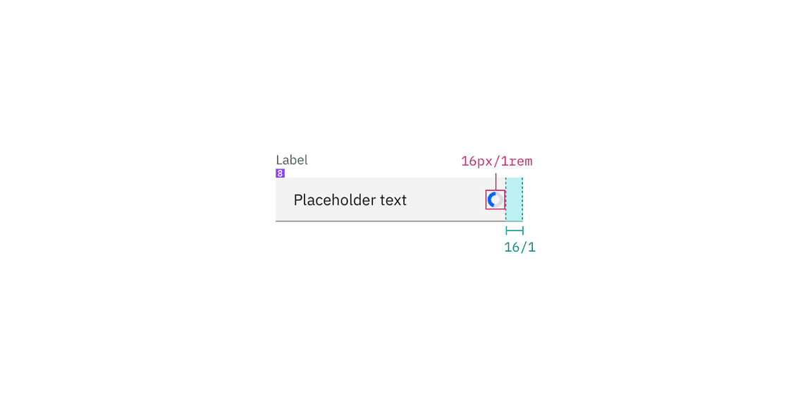 Inline loading spinner in context example