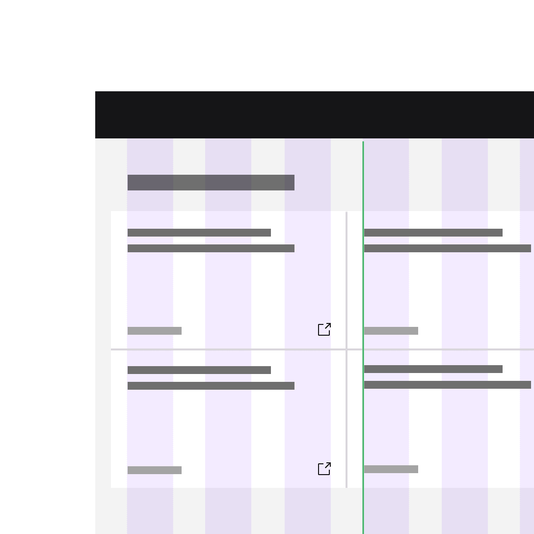 Do keep all type (inside and outside containers) aligned with the column grid.