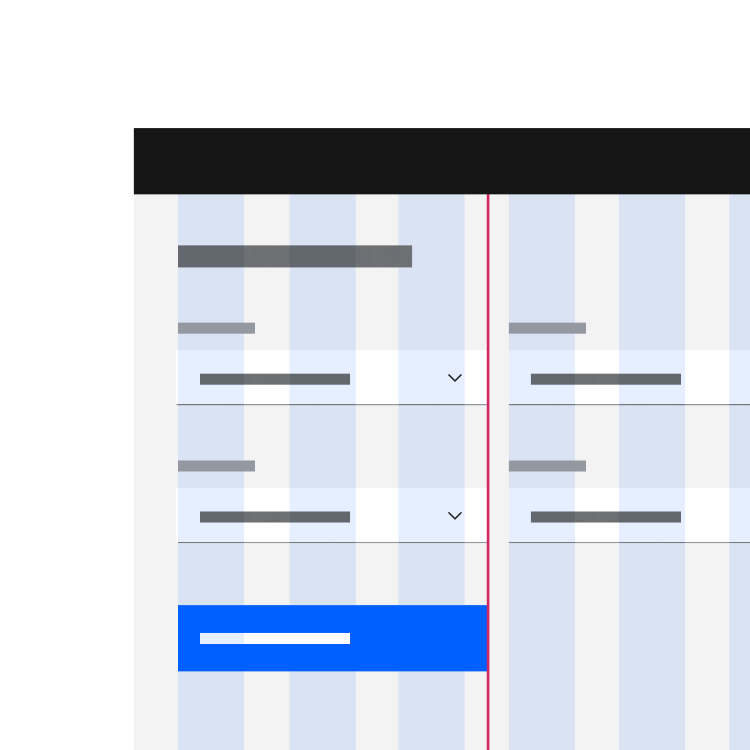 Do not apply different grid modes to the same component on the same page.