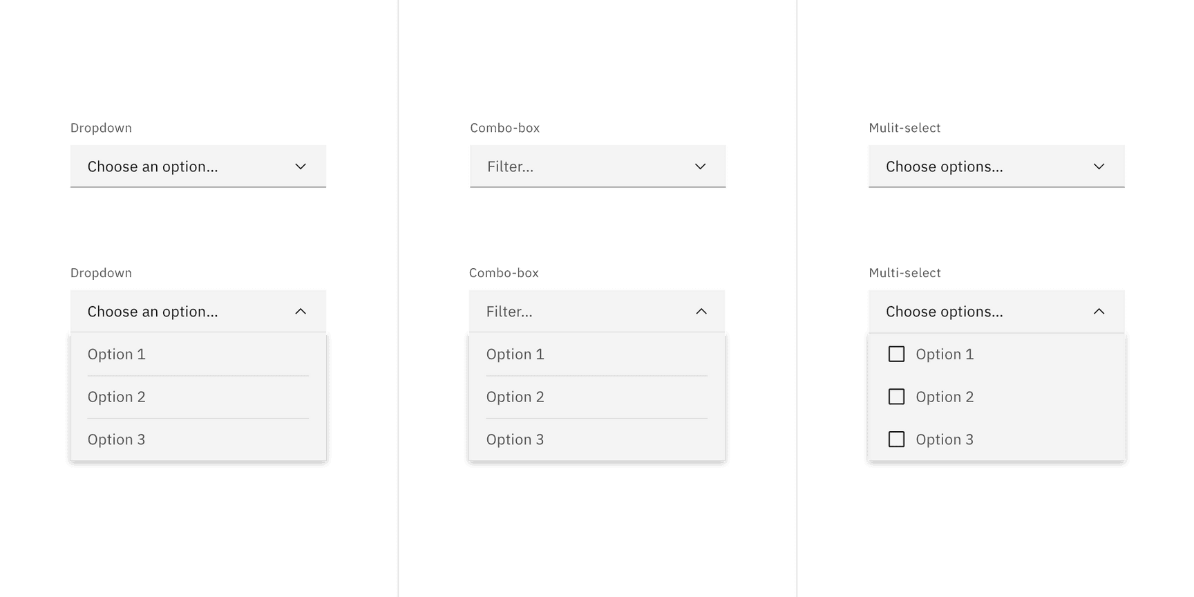 Dropdown – Carbon Design System