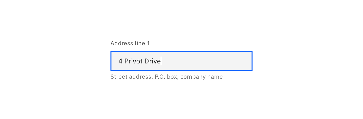 Text input – Carbon Design System