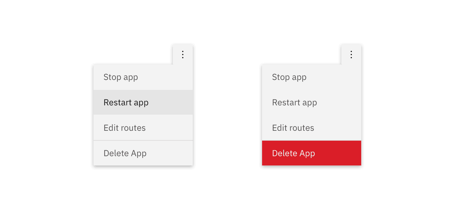 Overflow menu – Carbon Design System