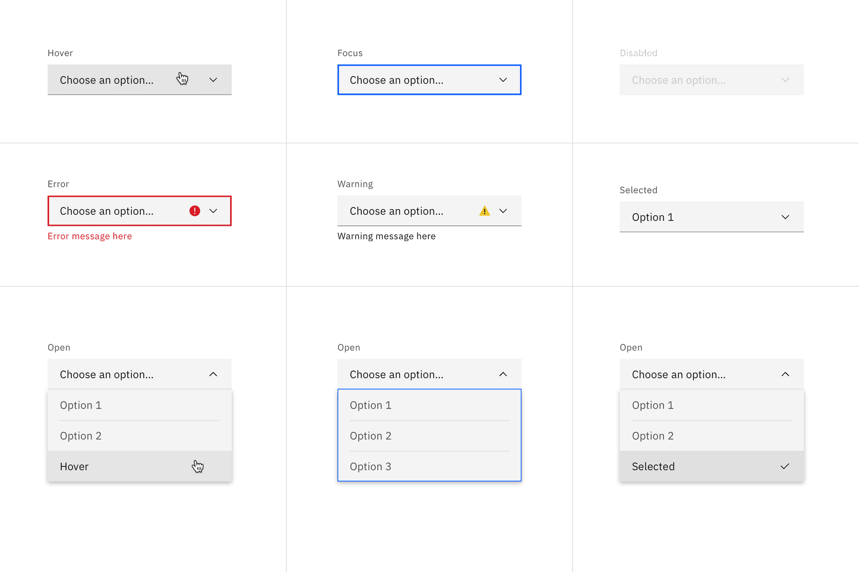 Dropdown – Carbon Design System