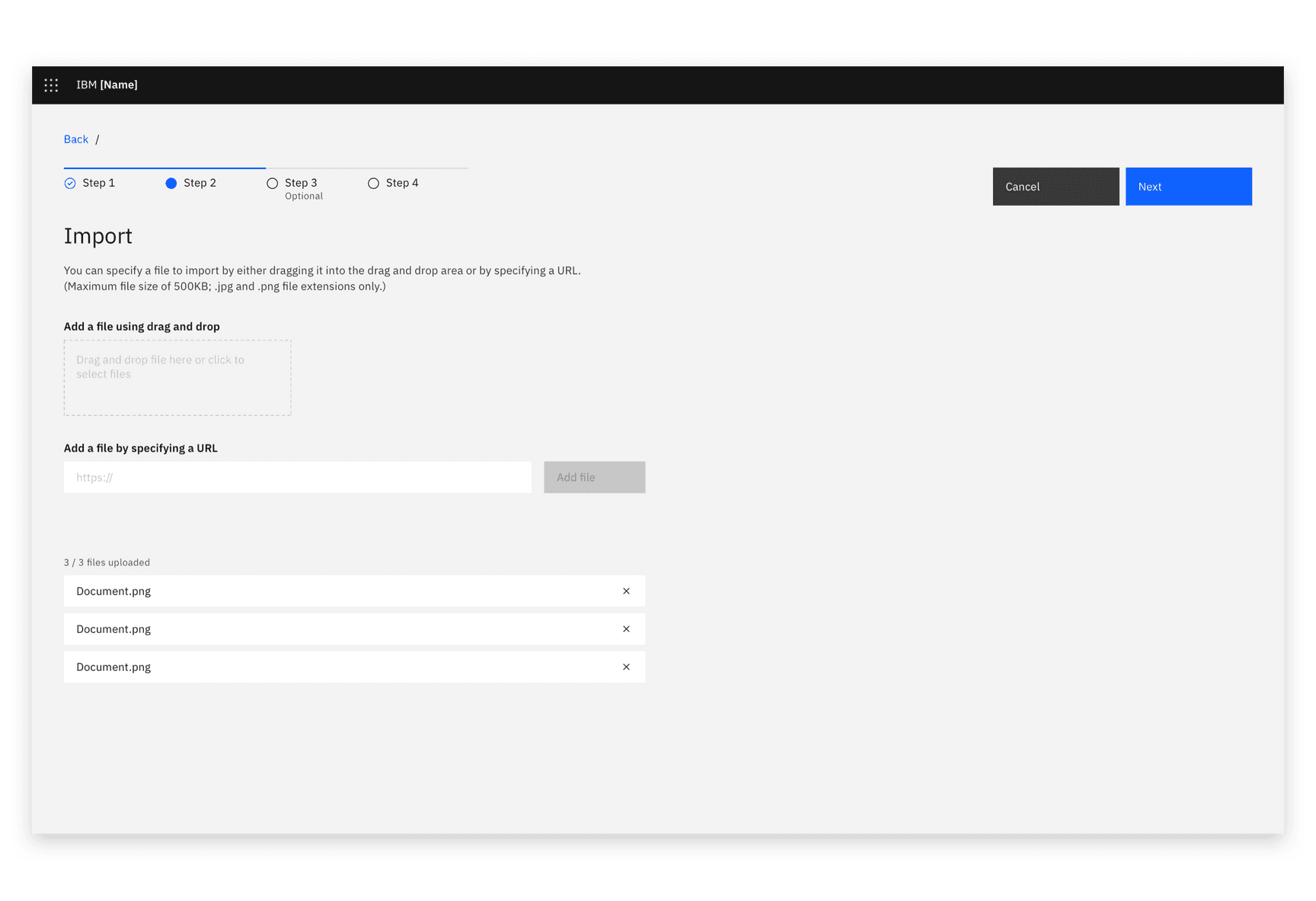 Import – Carbon Design System