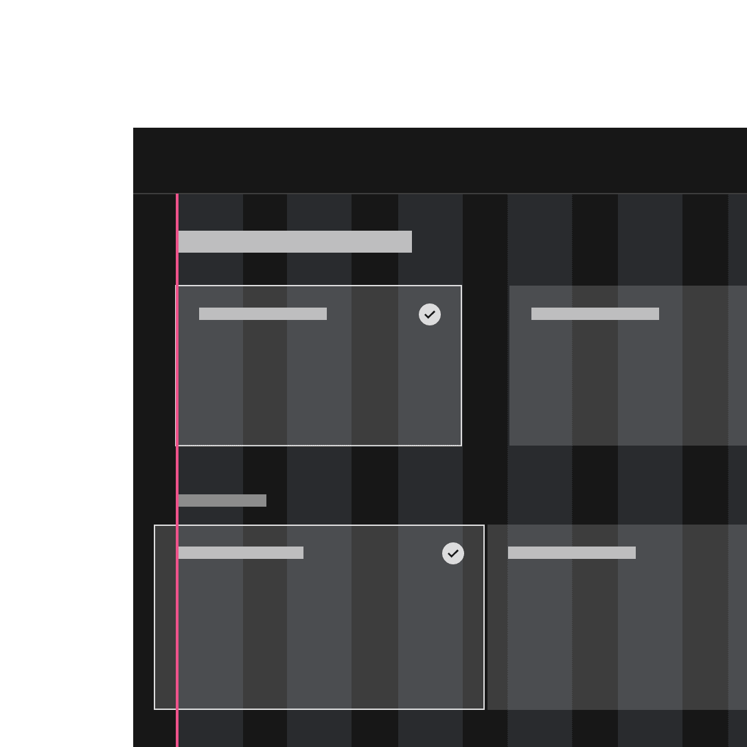 Do not apply different grid modes to the same component on the same page.