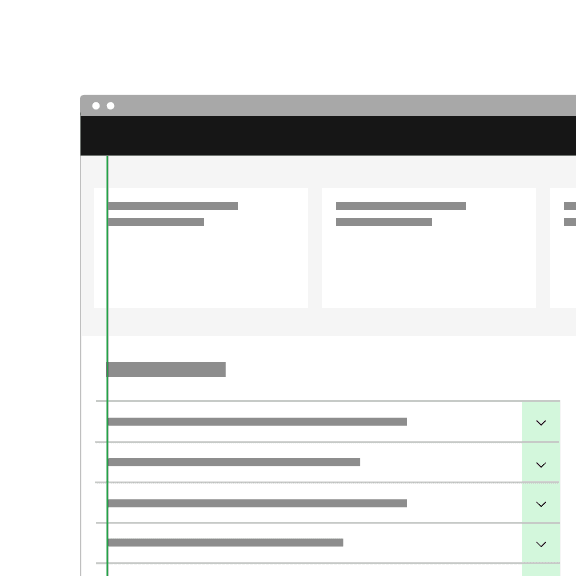 Do: use the default icon alignment to keep accordion text aligned with other content on the page.